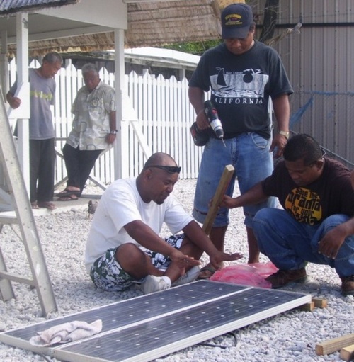 Installing Solar Panels Island style